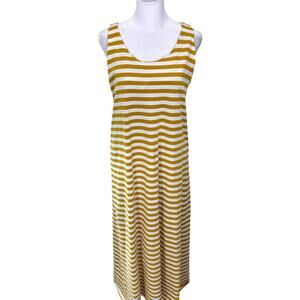 Compania Fantastica Womens Sleeveless Maxi Dress Stripe Cotton Casual Summer